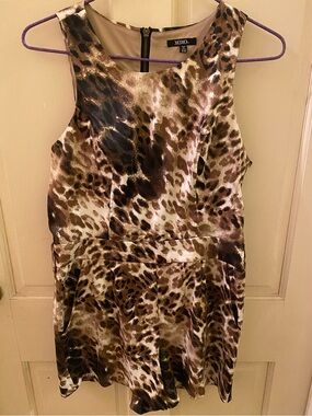 Adorable XOXO Leopard Print Sleeveless Mini Romper